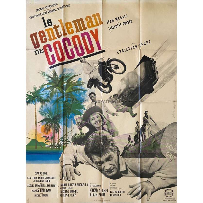 LE GENTLEMAN DE COCODY Affiche de film Style B - 120x160 cm. - 1965 - Jean Marais, Christian-Jaque