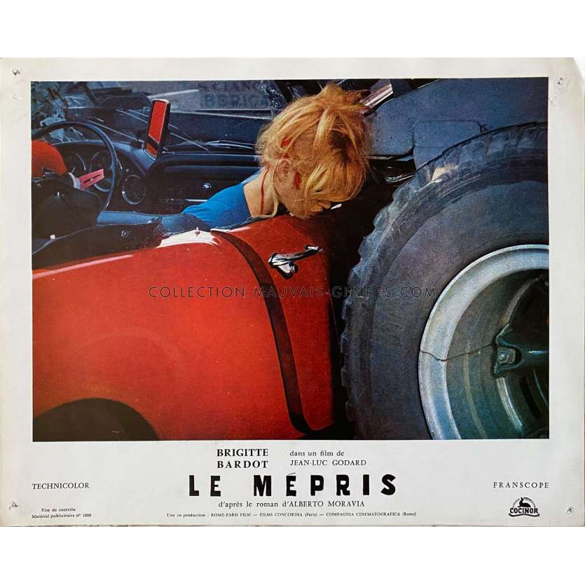 CONTEMPT Lobby Card N13 - 10x12 in. - 1963 - Jean-Luc Godard, Brigitte Bardot