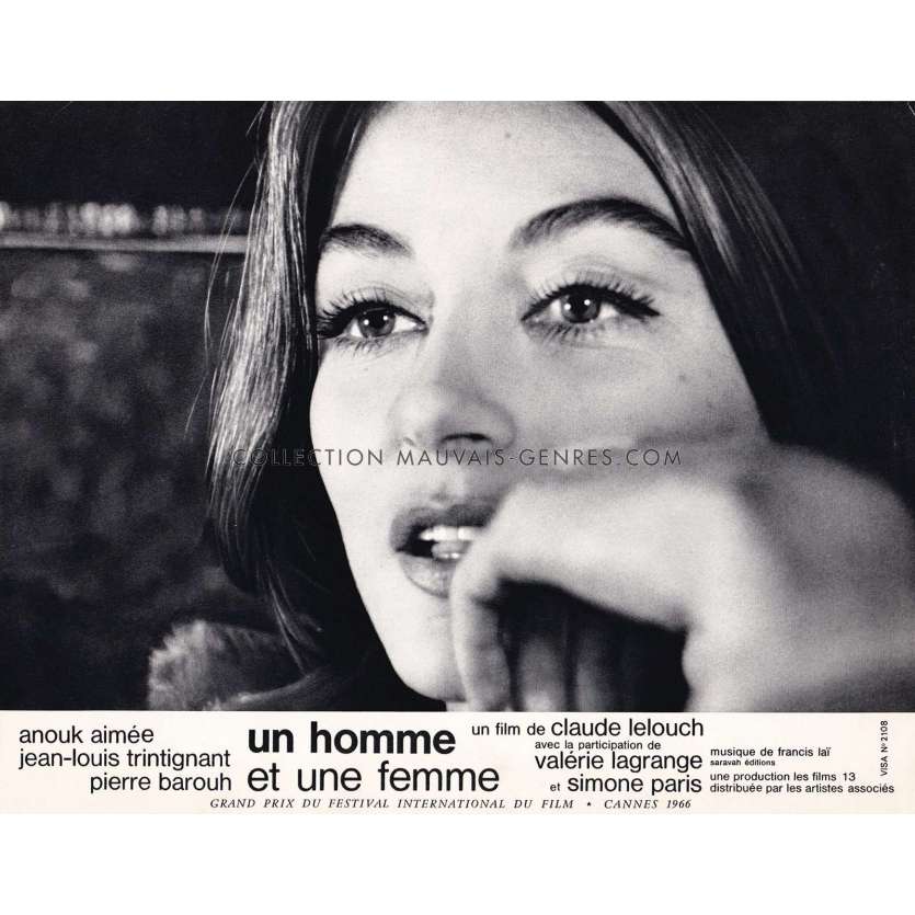 Man & A Woman French Lobby Card - 9x12 In. - 1966 N08