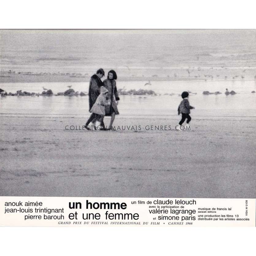 MAN & A WOMAN Lobby Card N17 - 9x12 in. - 1966 - Claude Lelouch, Anouk Aimée, Jean-Louis Trintignant