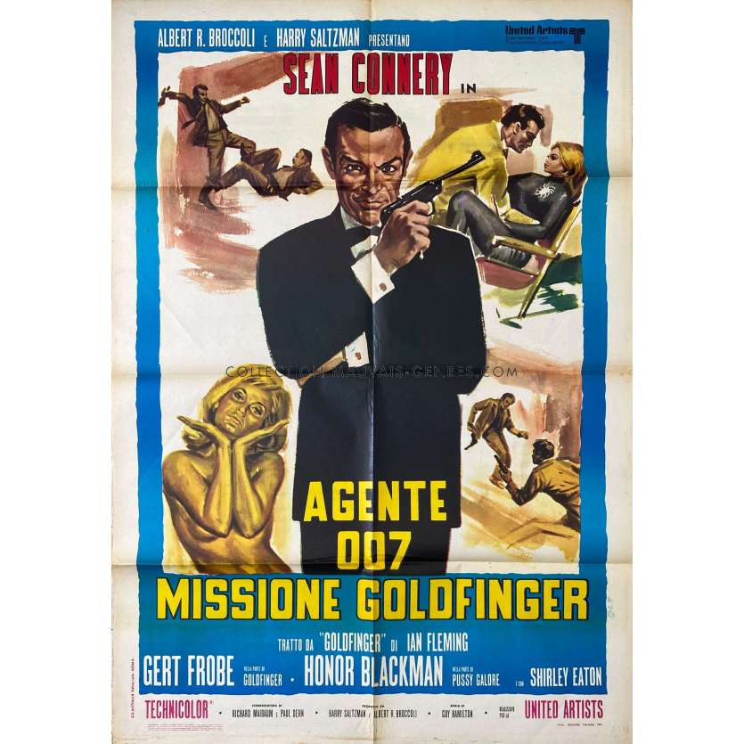 GOLDFINGER Affiche de film- 100x140 cm. - 1964/R1978 - Sean Connery, Guy Hamilton