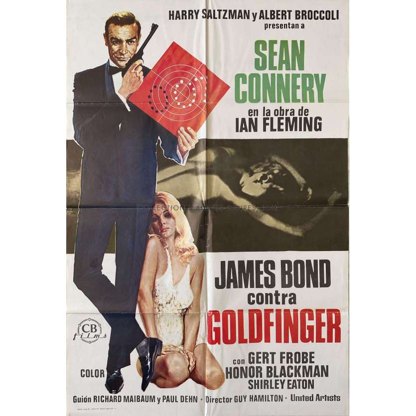 GOLDFINGER Affiche de film- 70x100 cm. - 1964 - Sean Connery, Guy Hamilton