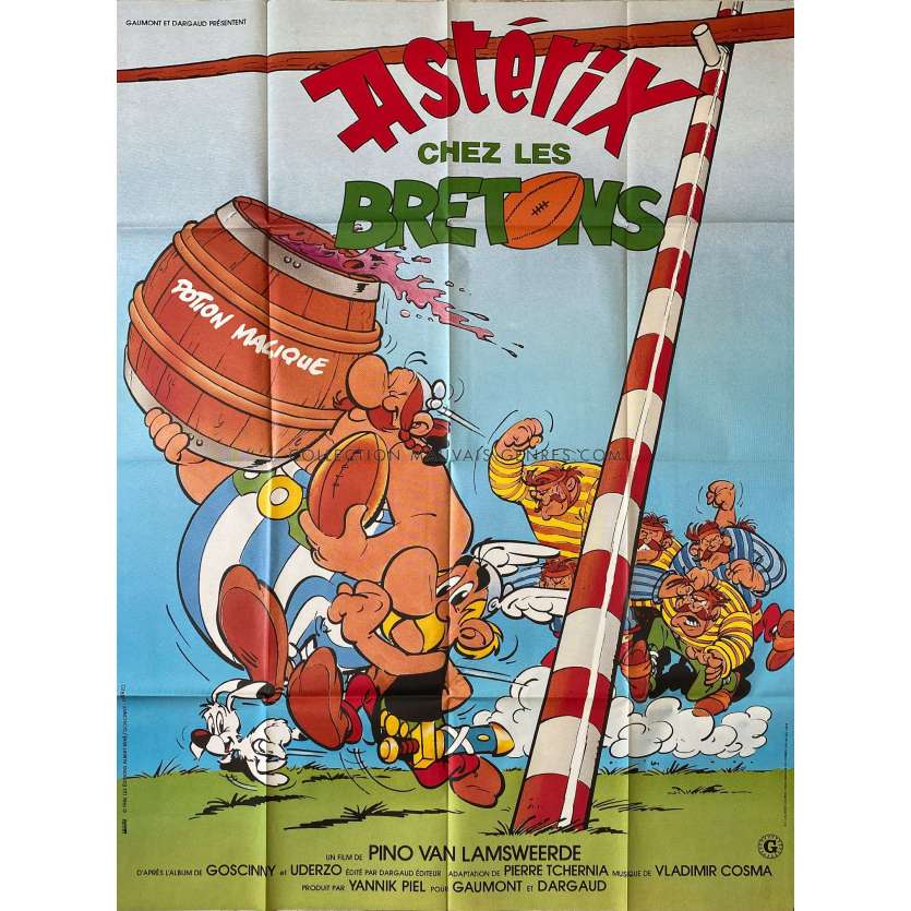 ASTERIX CHEZ LES BRETONS Affiche de film- 120x160 cm. - 1986 - Roger Carel, Pino Van Lamsweerde