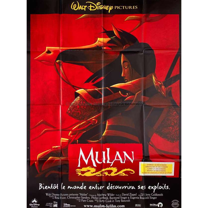 MULAN Affiche de film- 120x160 cm. - 1998 - Eddie Murphy, Walt Disney