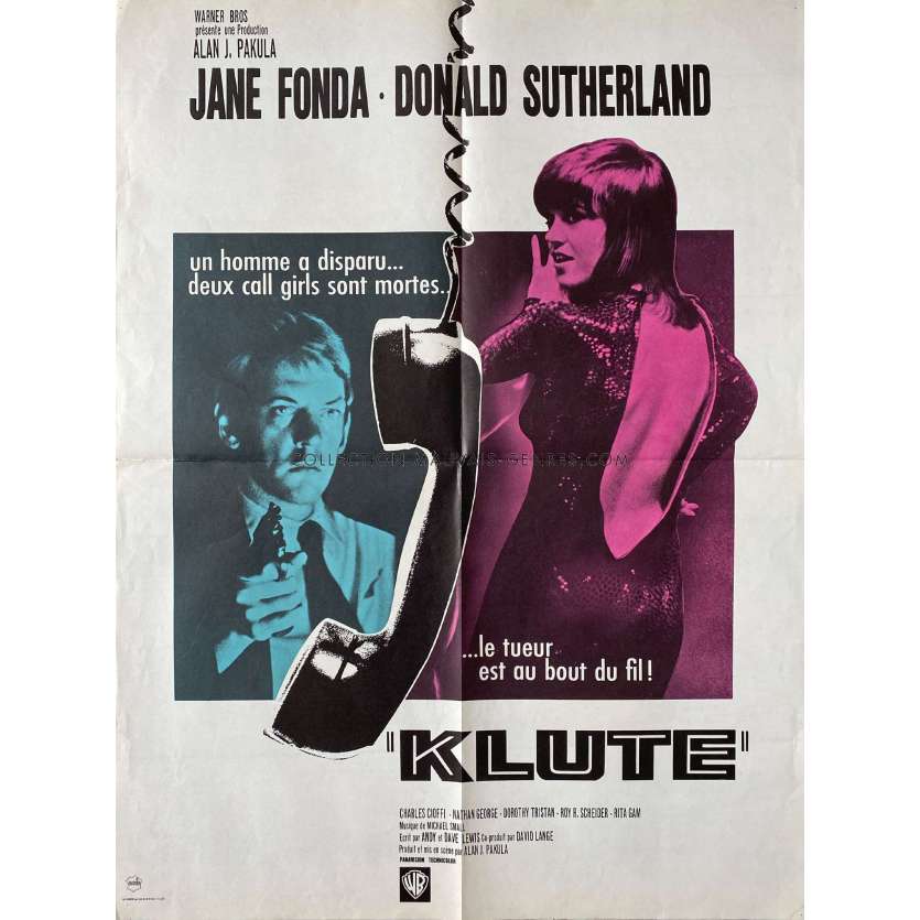 KLUTE Affiche de film- 60x80 cm. - 1971 - Jane Fonda, Alan J. Pakula