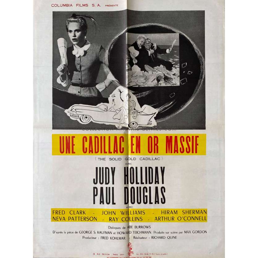 THE SOLID GOLD CADILLAC Movie Poster- 20x28 in. - 1956 - Richard Quine, Judy Holliday