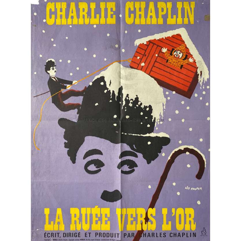 THE GOLD RUSH Movie Poster- 23x32 in. - 1925 - Charles Chaplin, Mack Swain