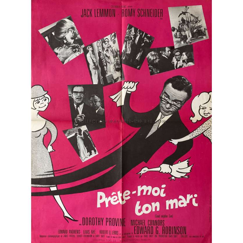 GOOD NEIGHBOR SAM Movie Poster- 23x32 in. - 1964 - David Swift, Jack Lemmon, Romy Schneider