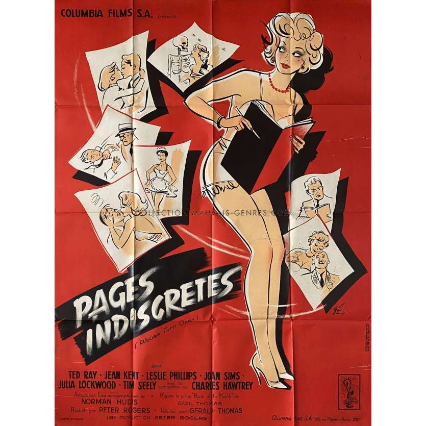 PAGES INDISCRETES Affiche de film- 120x160 cm. - 1959 - Ted Ray, Jean Kent, Gerald Thomas