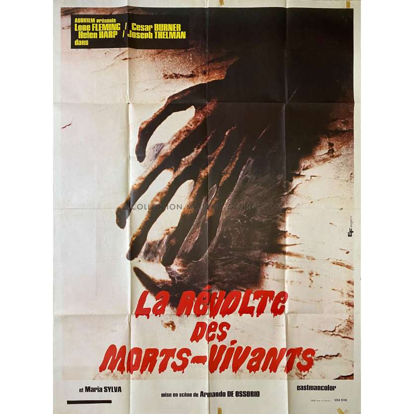 LA REVOLTE DES MORTS-VIVANTS Affiche de film- 120x160 cm. - 1972 - Lone Flemming, Amando de Ossorio