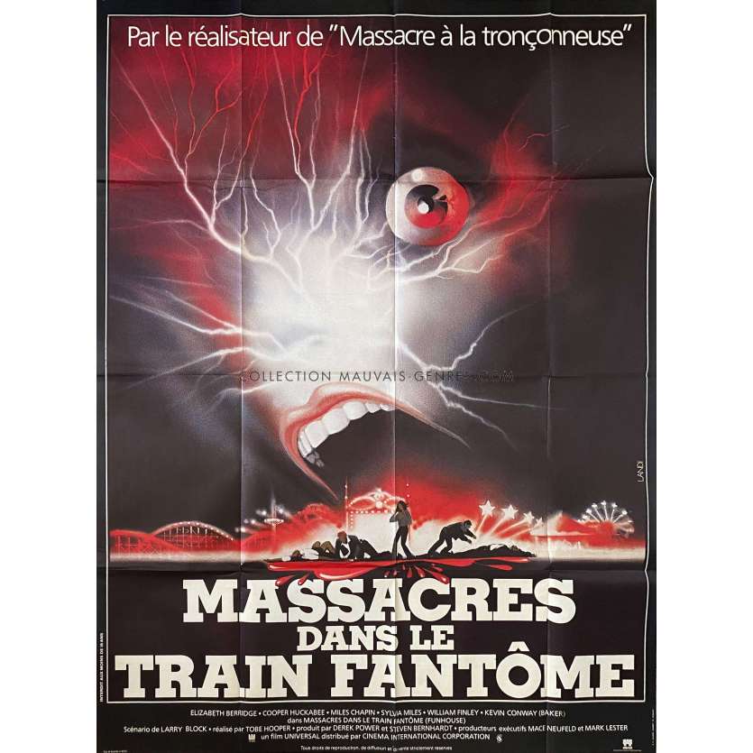 MASSACRES DANS LE TRAIN FANTOME Affiche de film- 120x160 cm. - 1981 - Elisabeth Berridge, Tobe Hooper