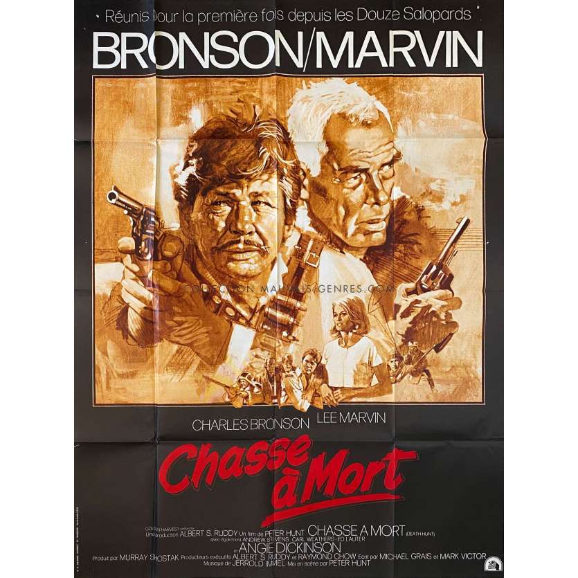 CHASSE A MORT Affiche de film- 120x160 cm. - 1981 - Charles Bronson, Lee Marvin, Peter Hunt