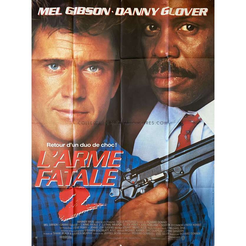 L'ARME FATALE 2 Affiche de film- 120x160 cm. - 1989 - Mel Gibson, Richard Donner