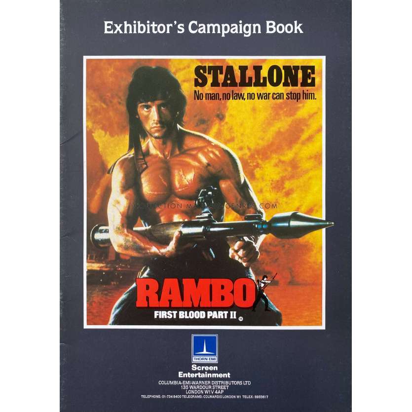 RAMBO - FIRST BLOOD PART II Pressbook 28p - 9x12 in. - 1985 - George P. Cosmatos, Sylvester Stallone