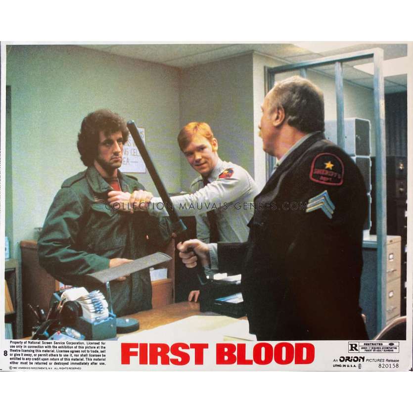 RAMBO - FIRST BLOOD Lobby Card N08 - 8x10 in. - 1982 - Ted Kotcheff, Sylvester Stallone