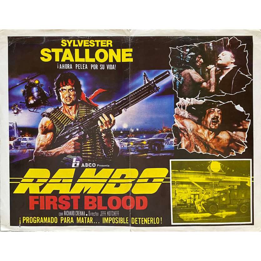 RAMBO Affiche de film- 42x55 cm. - 1982 - Sylvester Stallone, Ted Kotcheff