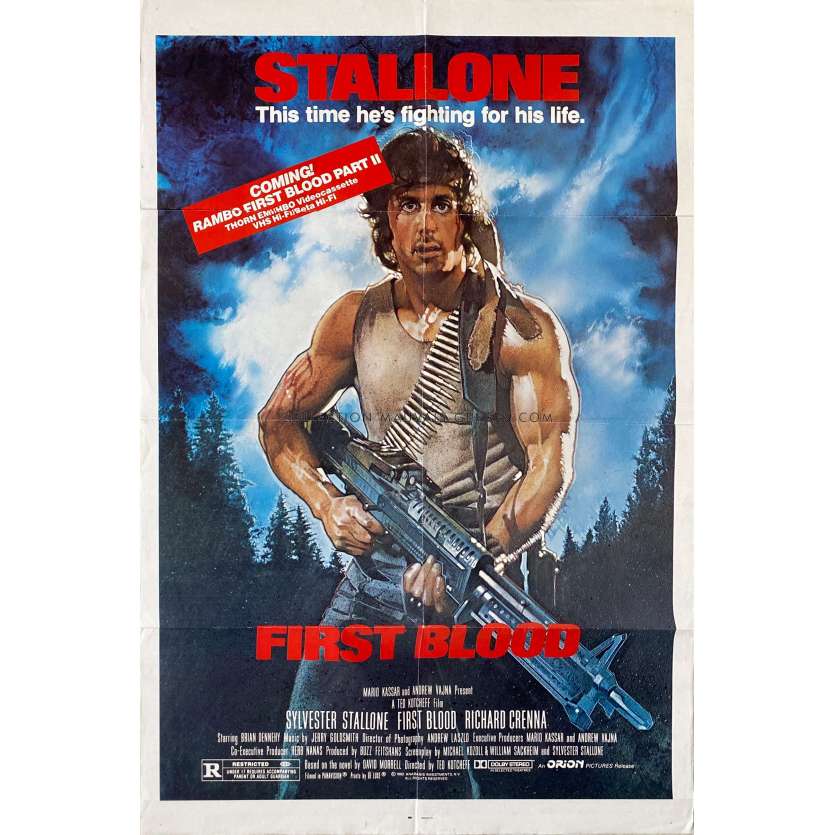 RAMBO Affiche de film- 65x97 cm. - 1982 - Sylvester Stallone, Ted Kotcheff