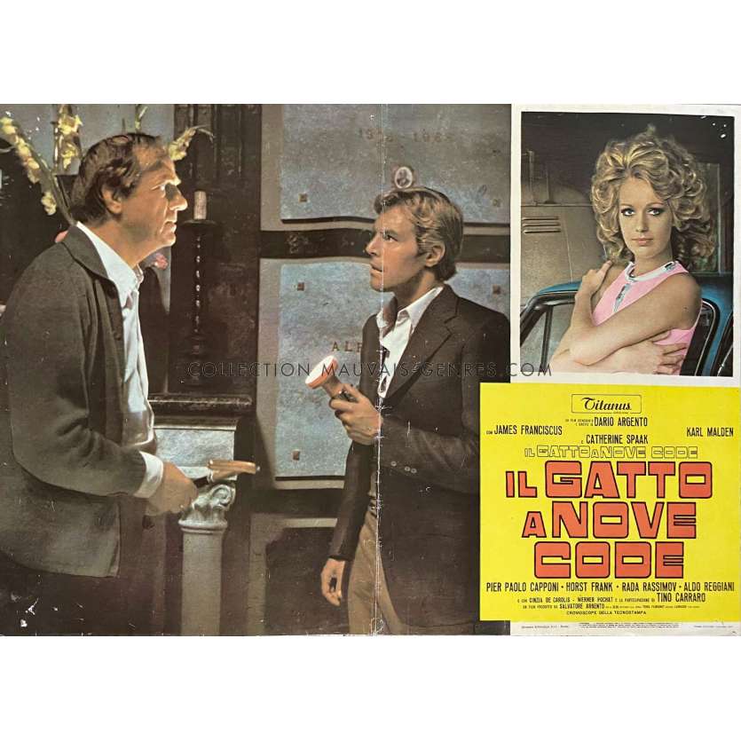 LE CHAT A NEUF QUEUES Photo de film N03 - 46x64 cm. - 1971 - James Franciscus, Dario Argento