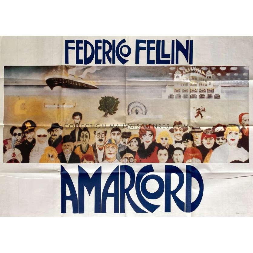 AMARCORD Affiche de film Style A - 100x140 cm. - 1974 - Magali Noel, Federico Fellini