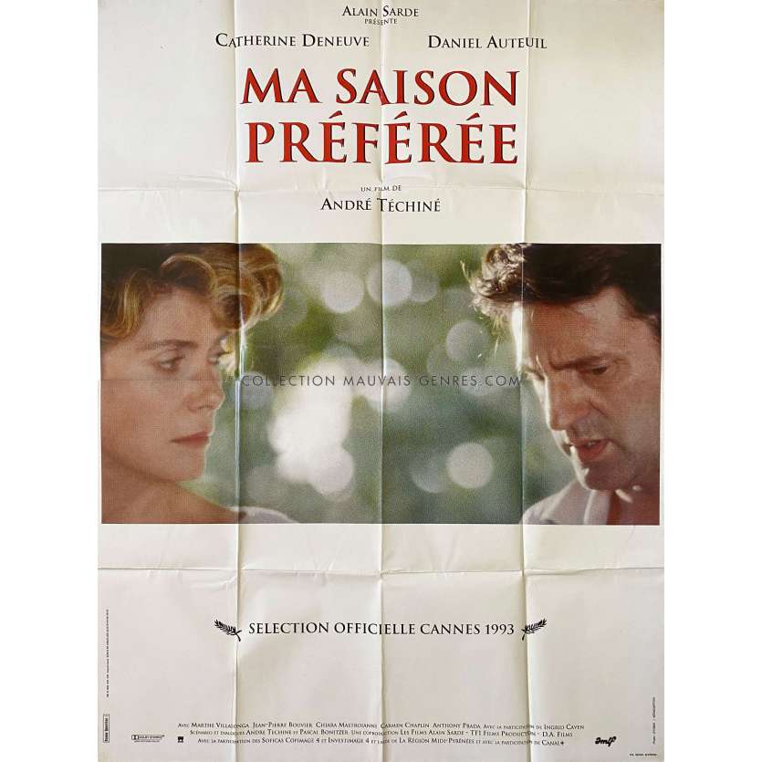 MY FAVORITE SEASON Movie Poster- 47x63 in. - 1993 - André Téchiné, Catherine Deneuve