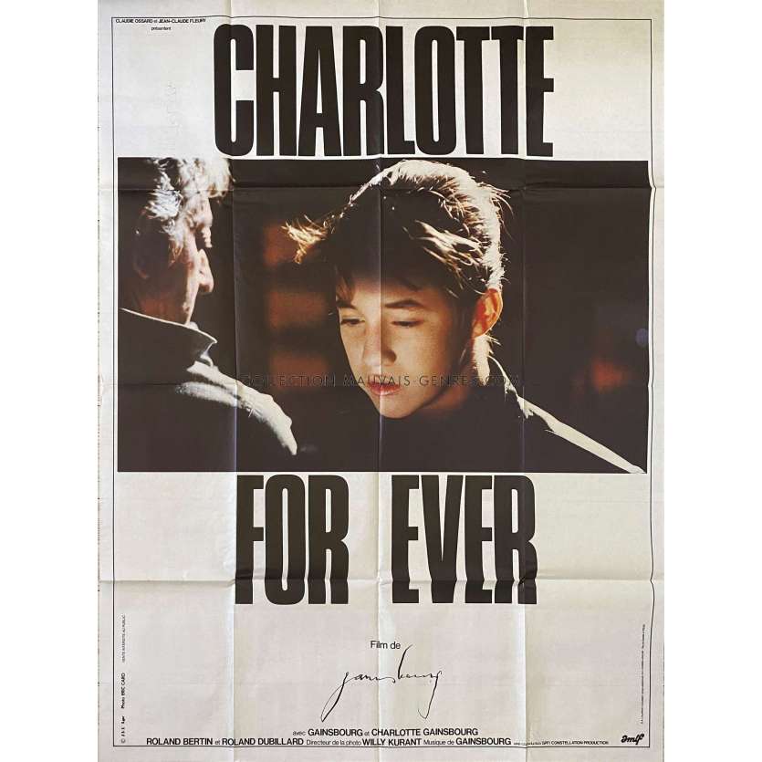 CHARLOTTE FOR EVER Movie Poster- 47x63 in. - 1986 - Serge Gainsbourg, Charlotte Gainsbourg