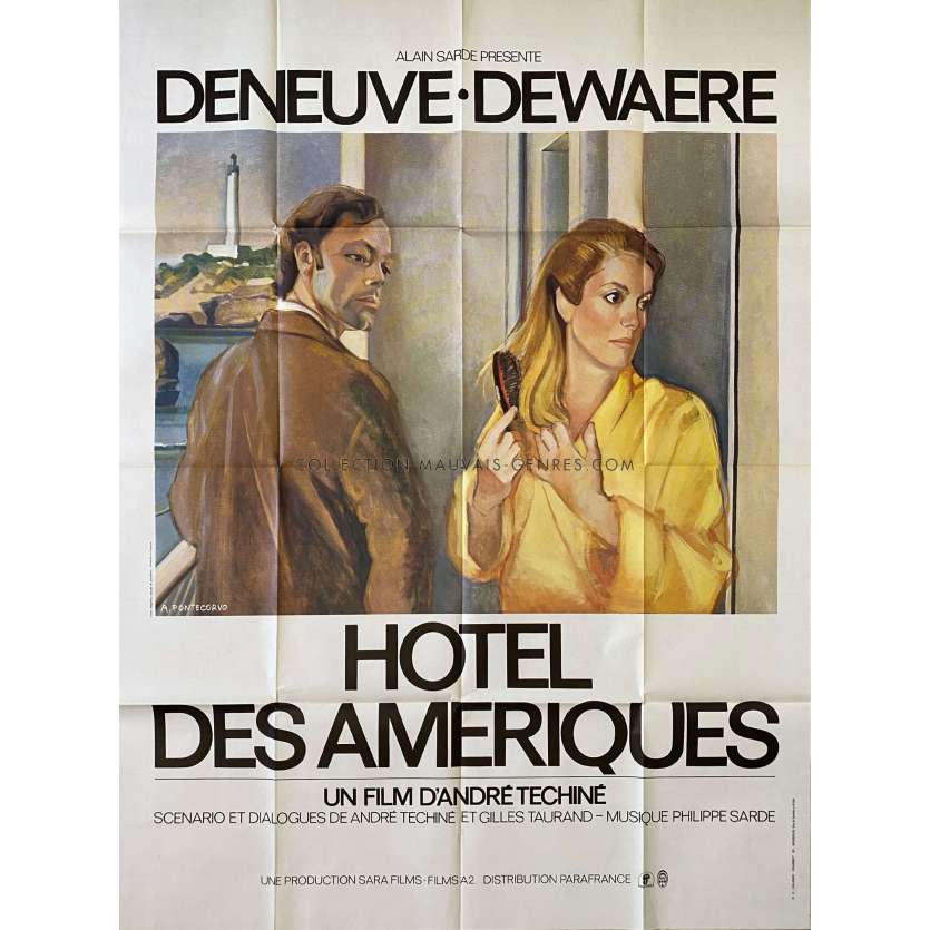 HOTEL DES AMERIQUES Affiche de film- 120x160 cm. - 1981 - Catherine Deneuve, André Téchiné