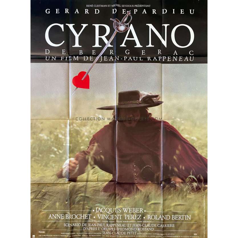 CYRANO DE BERGERAC Affiche de film- 120x160 cm. - 1990 - Gérard Depardieu, Jean-Paul Rappeneau