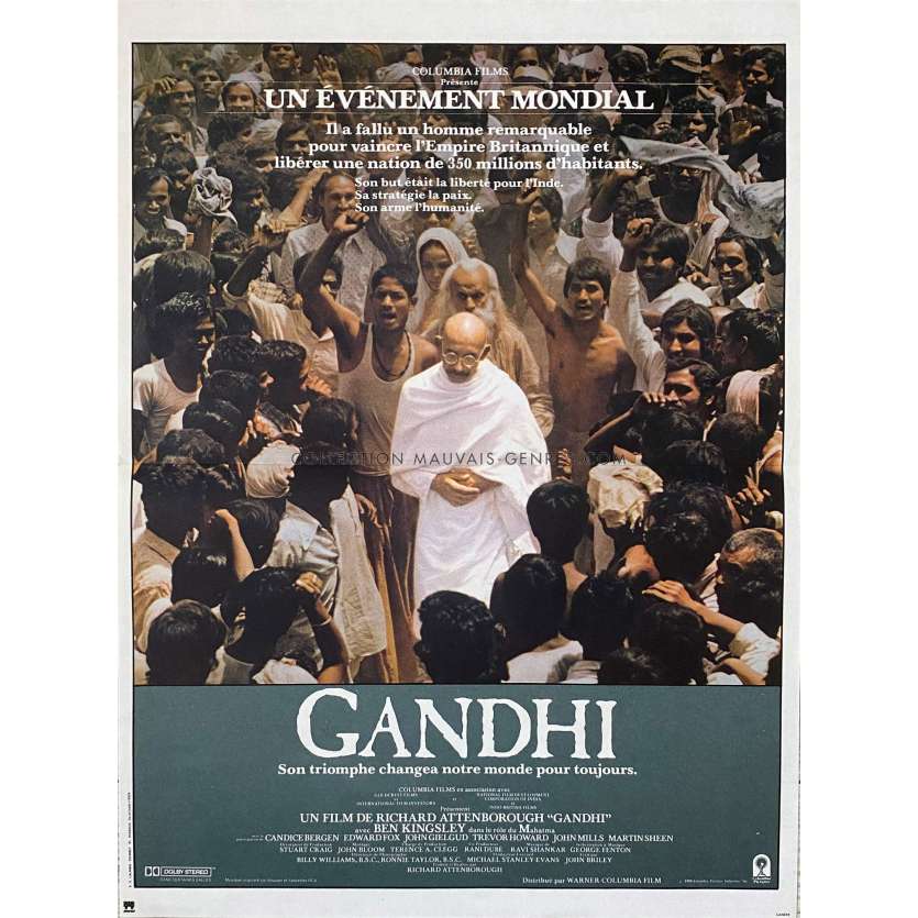 GANDHI Affiche de film- 40x54 cm. - 1982 - Ben Kingsley, Richard Attenborough