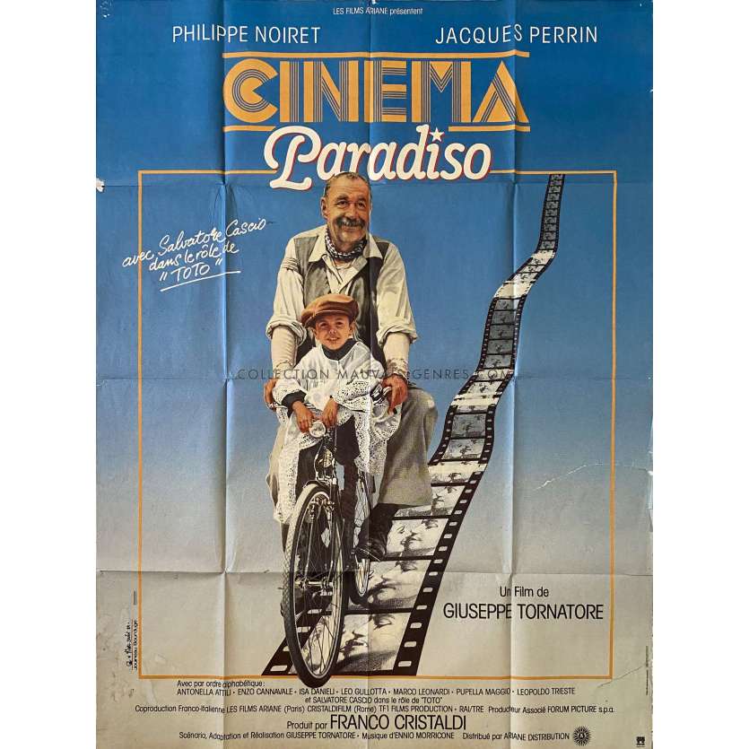 CINEMA PARADISO Affiche de film- 120x160 cm. - 1988 - Philippe Noiret, Giuseppe Tornatore