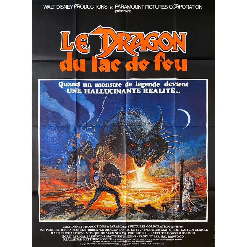 LE DRAGON DU LAC DE FEU Affiche de film- 120x160 cm. - 1981 - Caitlin Clarke, Matthew Robbins