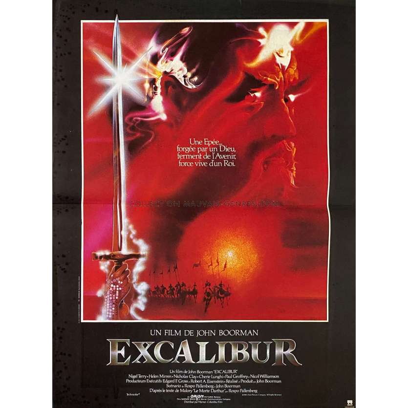 EXCALIBUR Affiche de film- 40x54 cm. - 1981 - Nigel Terry, Helen Mirren, John Boorman