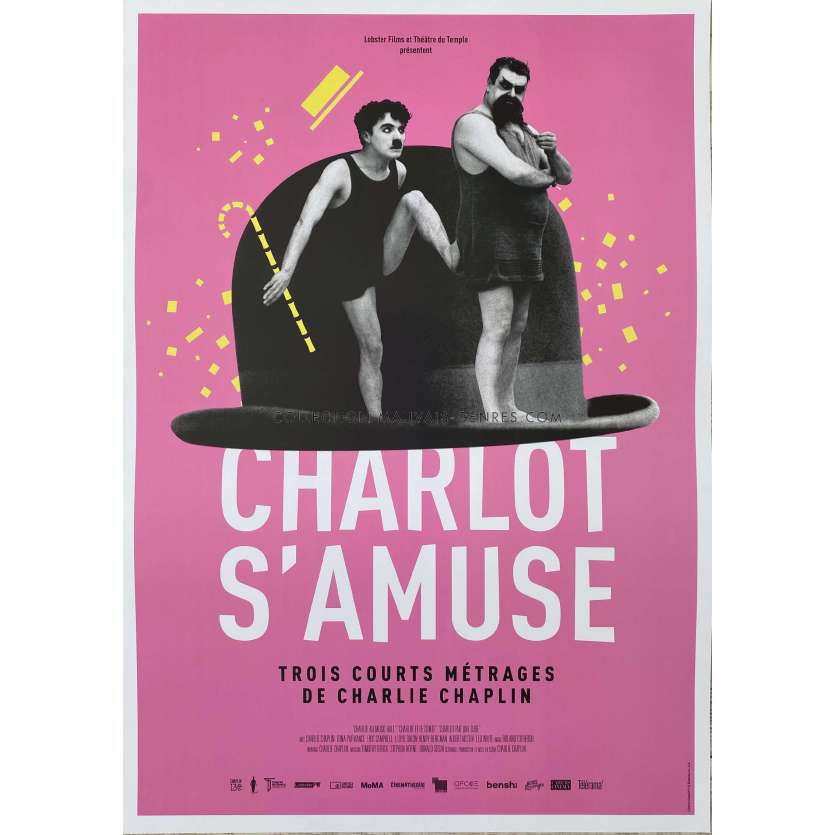 CHARLOT S'AMUSE Affiche de film- 40x54 cm. - 2019 - Charles Chaplin, Charlie Chaplin