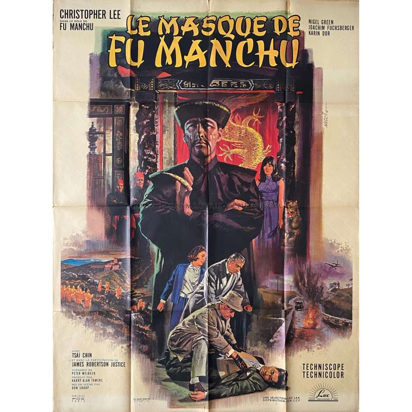 THE FACE OF FU MANCHU Movie Poster- 47x63 in. - 1965 - Don Sharp, Christopher Lee