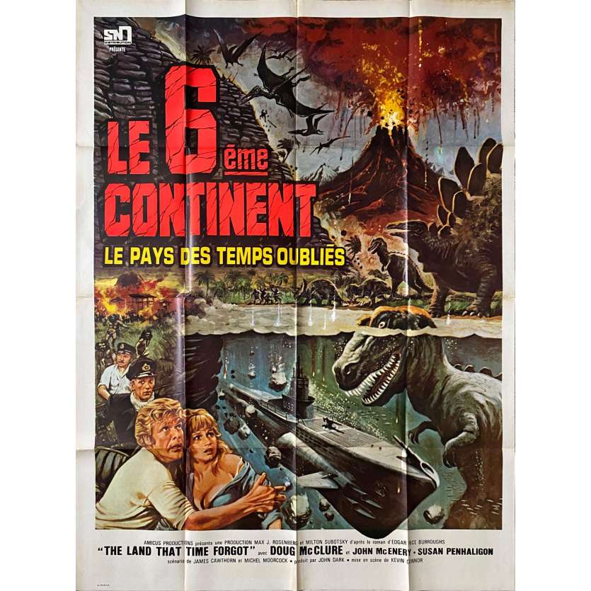 THE LAND THAT TIME FORGOT Movie Poster- 47x63 in. - 1974 - Kevin Connor, Doug McClure