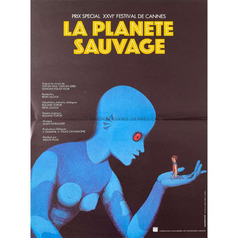 LA PLANETE SAUVAGE Affiche de film- 40x54 cm. - 1973 - Barry Bostwick, René Laloux