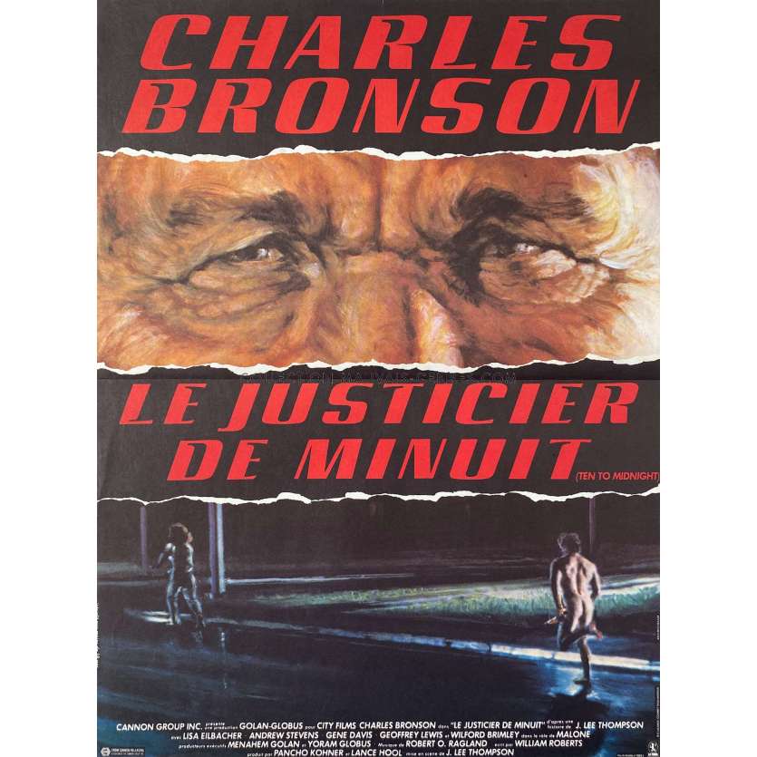 10 TO MIDNIGHT Movie Poster- 15x21 in. - 1983 - J. Lee Thomson, Charles Bronson