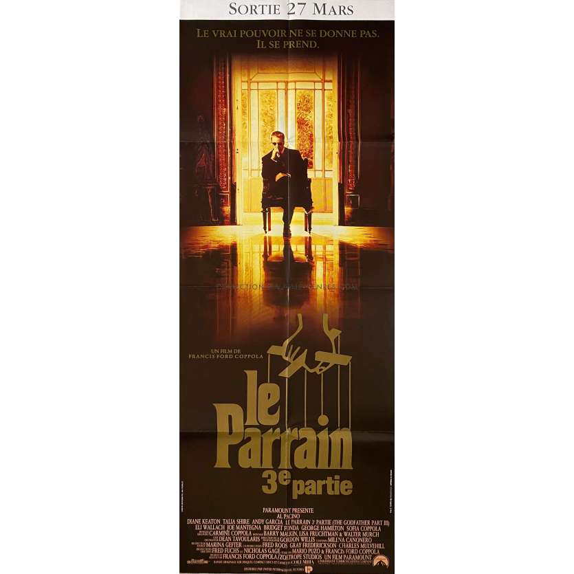 LE PARRAIN 3 Affiche de film- 60x160 cm. - 1990 - Al Pacino, Francis Ford Coppola