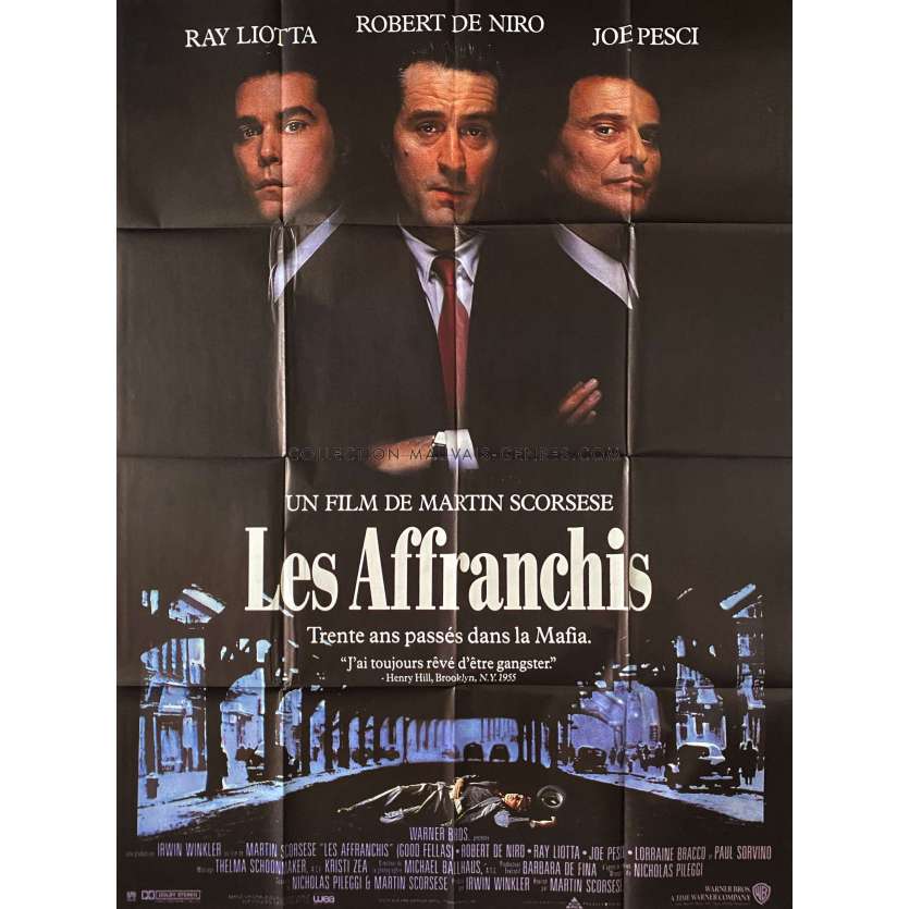 LES AFFRANCHIS Affiche de film- 120x160 cm. - 1990 - Robert de Niro, Martin Scorsese