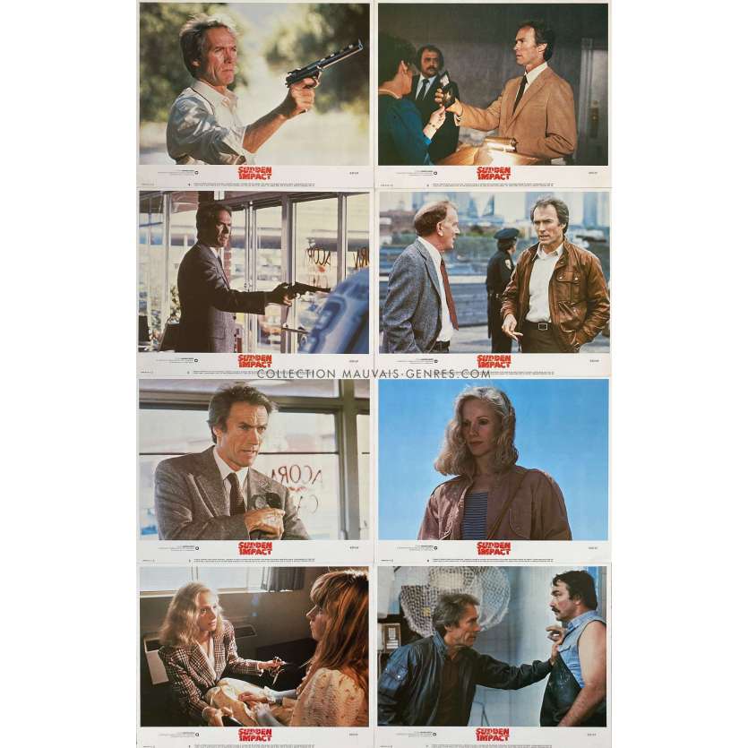 SUDDEN IMPACT Lobby Cards x8 - 11x14 in. - 1983 - Clint Eastwood, Sondra Locke