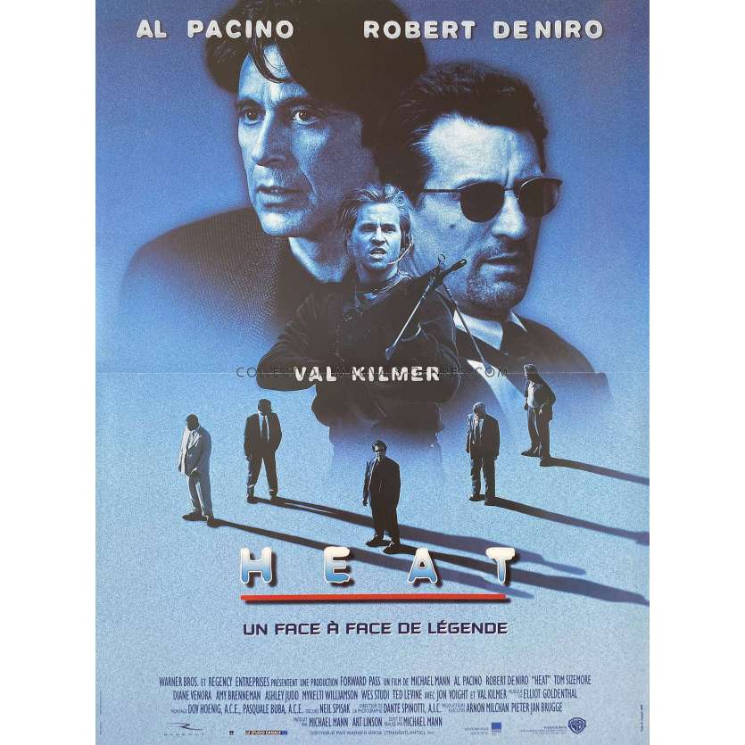 HEAT Affiche de film- 40x54 cm. - 1995 - Robert de Niro, Al Pacino, Michael Mann