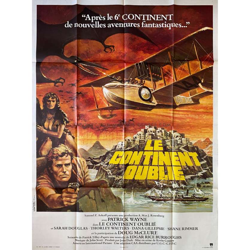 LE CONTINENT OUBLIE Affiche de film- 120x160 cm. - 1977 - Patrick Wayne, Kevin Connor