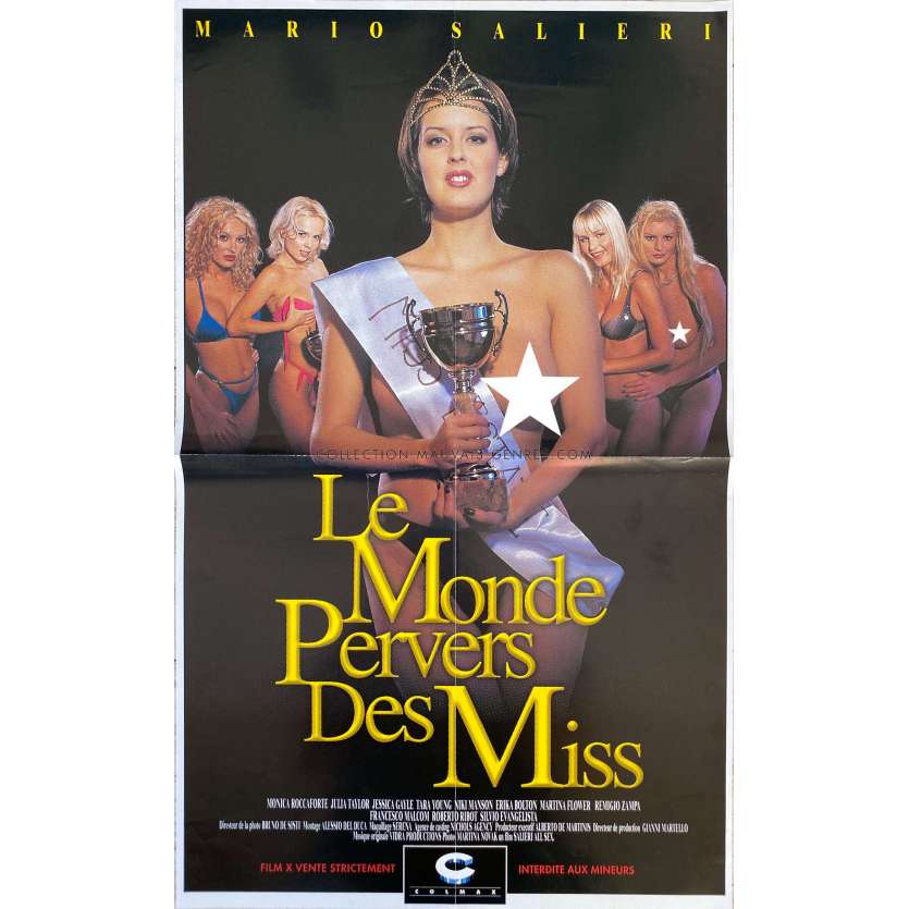 LE MONDE PERVERS DES MISS Adult Video Poster Colmax - 15x21 in. - 2001 - Mario Salieri, Monica Roccaforte