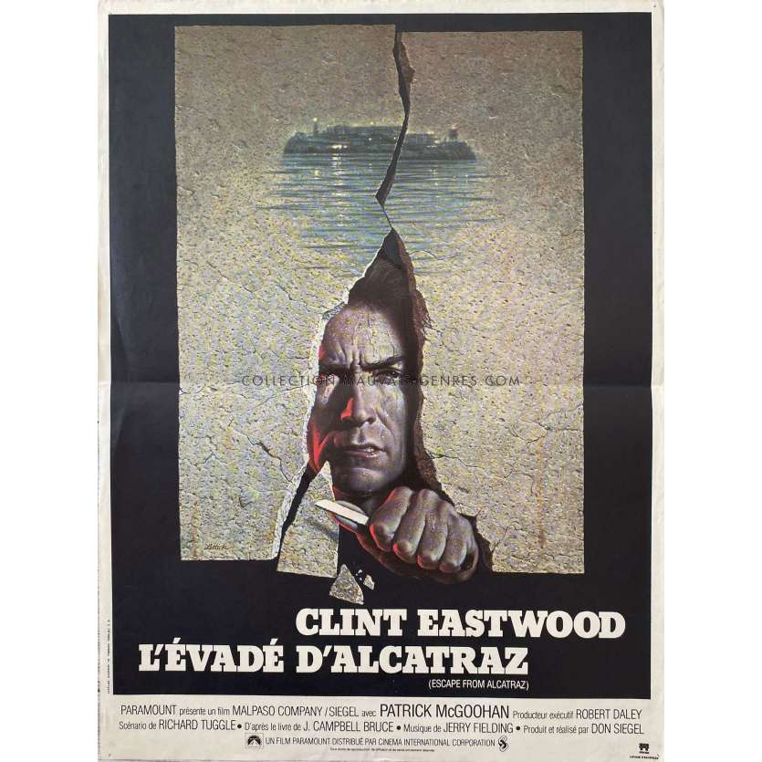 ESCAPE FROM ALCATRAZ Movie Poster- 15x21 in. - 1979 - Don Siegel, Clint Eastwood