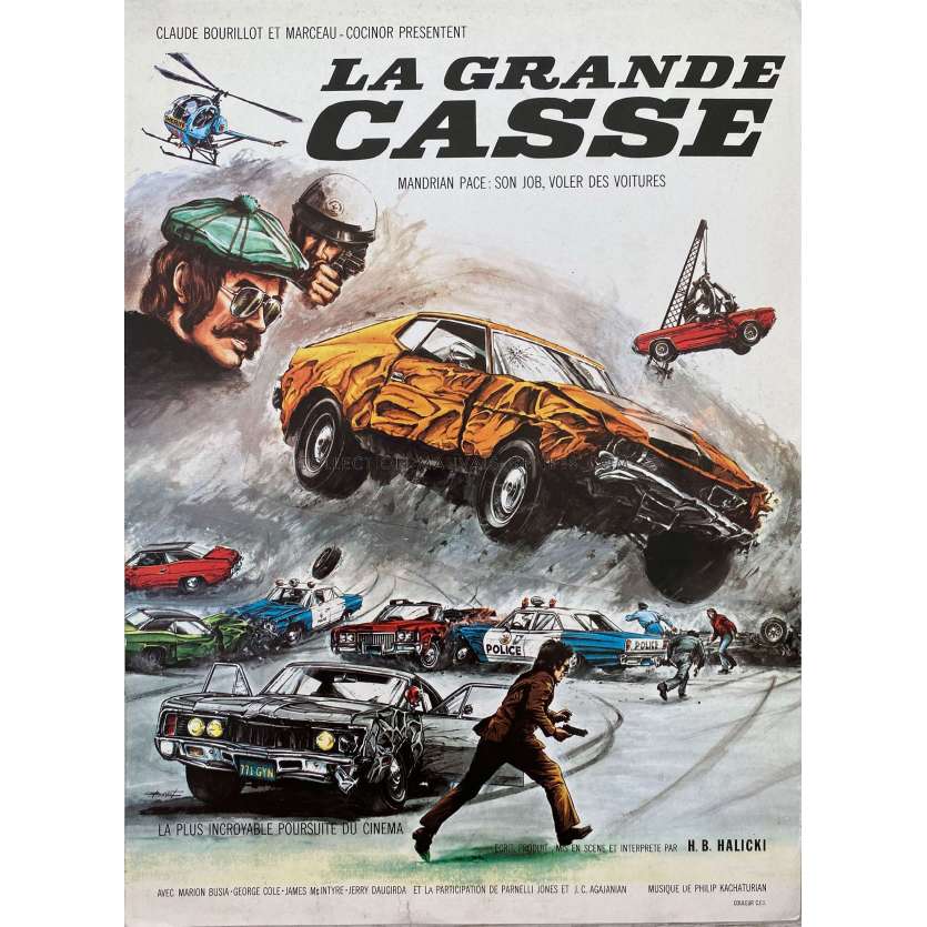 LA GRANDE CASSE synopsis- 24x30 cm. - 1974 - Marion Busia, H.B. Halicki