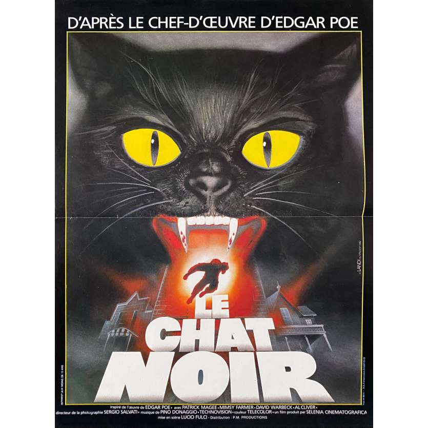 LE CHAT NOIR Affiche de film- 40x54 cm. - 1981 - Patrick Magee, Mimsy Farmer, Lucio Fulci