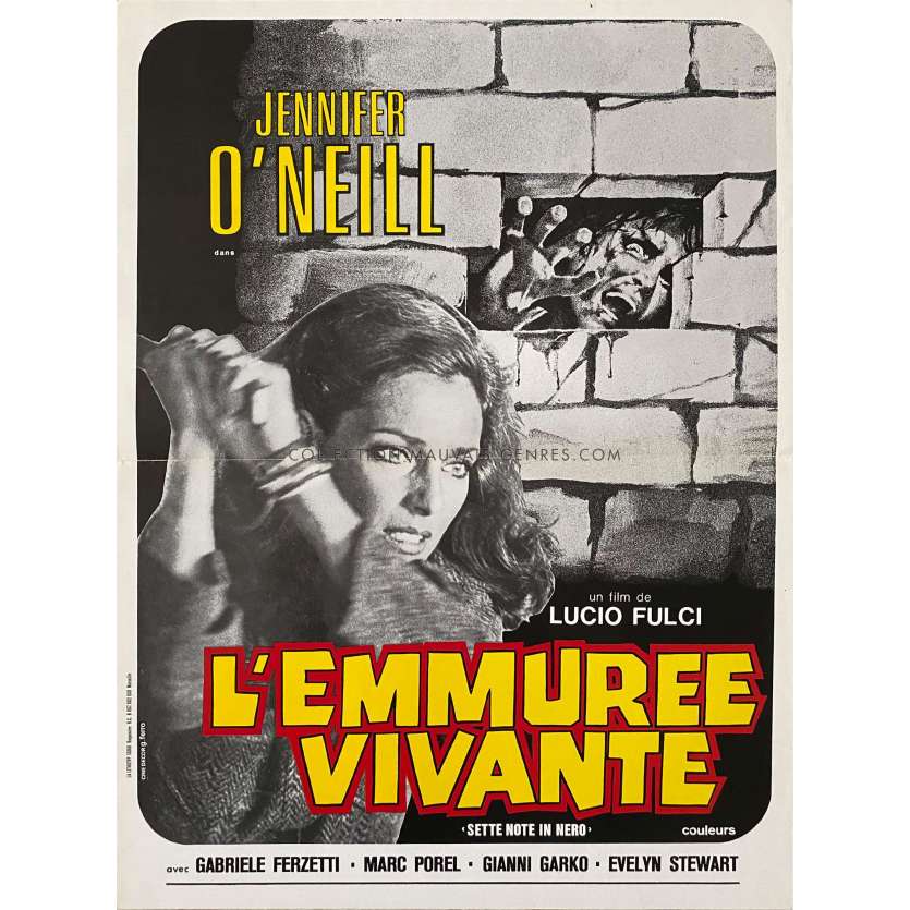 L'EMMURE VIVANTE Affiche de film- 40x54 cm. - 1977 - Jennifer O'Neill, Lucio Fulci