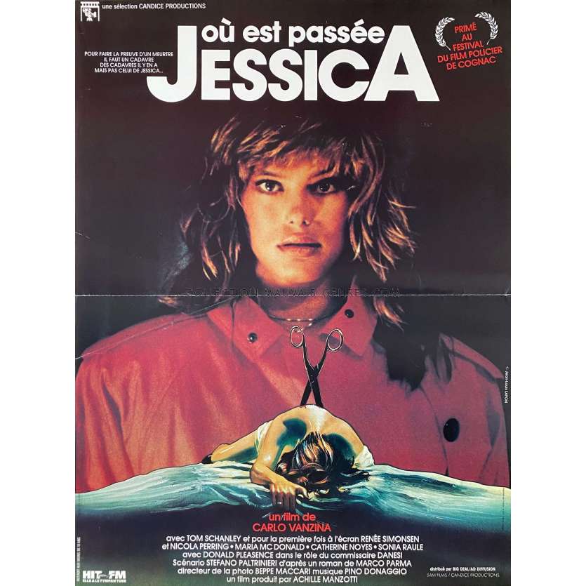 OU EST PASSEE JESSICA Affiche de film- 40x54 cm. - 1985 - Tom Shanley, Carlo Vanzina