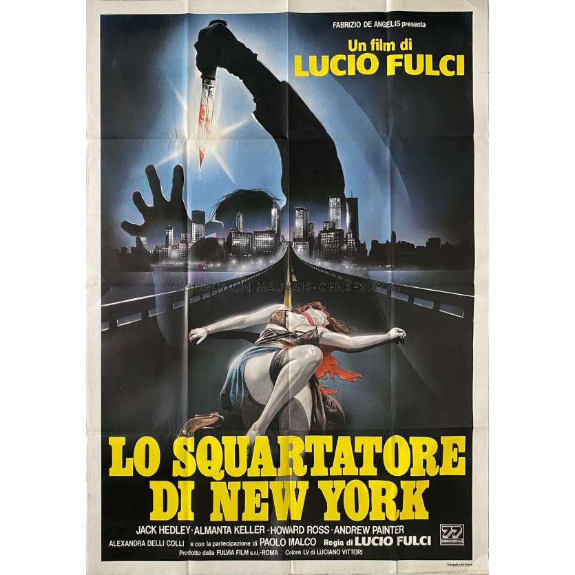 L'EVENTREUR DE NEW YORK Affiche de film- 100x140 cm. - 1982 - Jack Hedley, Lucio Fulci