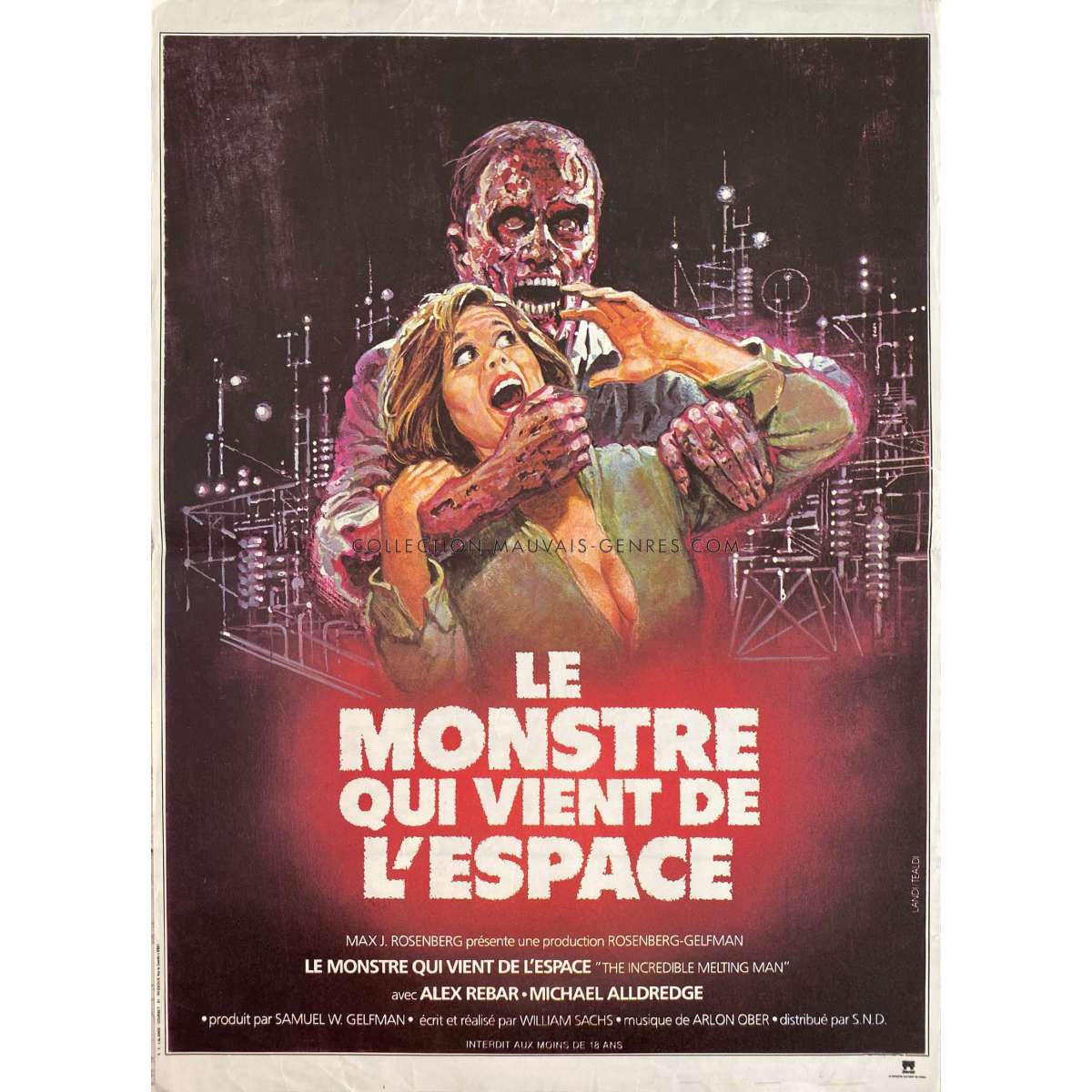 THE INCREDIBLE MELTING MAN French Movie Poster - 15x21 in. - 1977