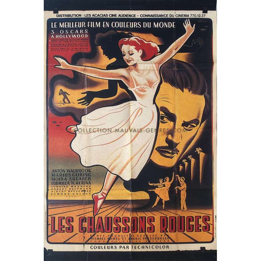 LES CHAUSSONS ROUGES Affiche de film- 80x120 cm. - 1948/R1970 - Moira Sheerer, Powell-Pressburger